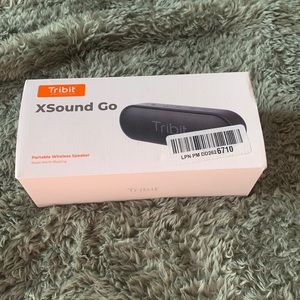 Blue portable speaker